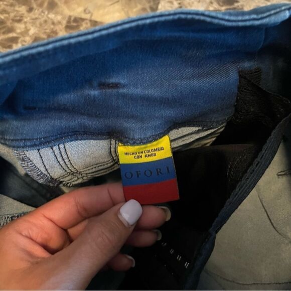 NWT Colombian Jeans with Girdle Size M Blue Stretch Denim High Quality. - Picture 10 of 13